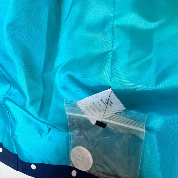 Talbots Polka Dot Print Cotton Mac Trench Coat, size 6 Petite, NWOT - Picture 6 of 10